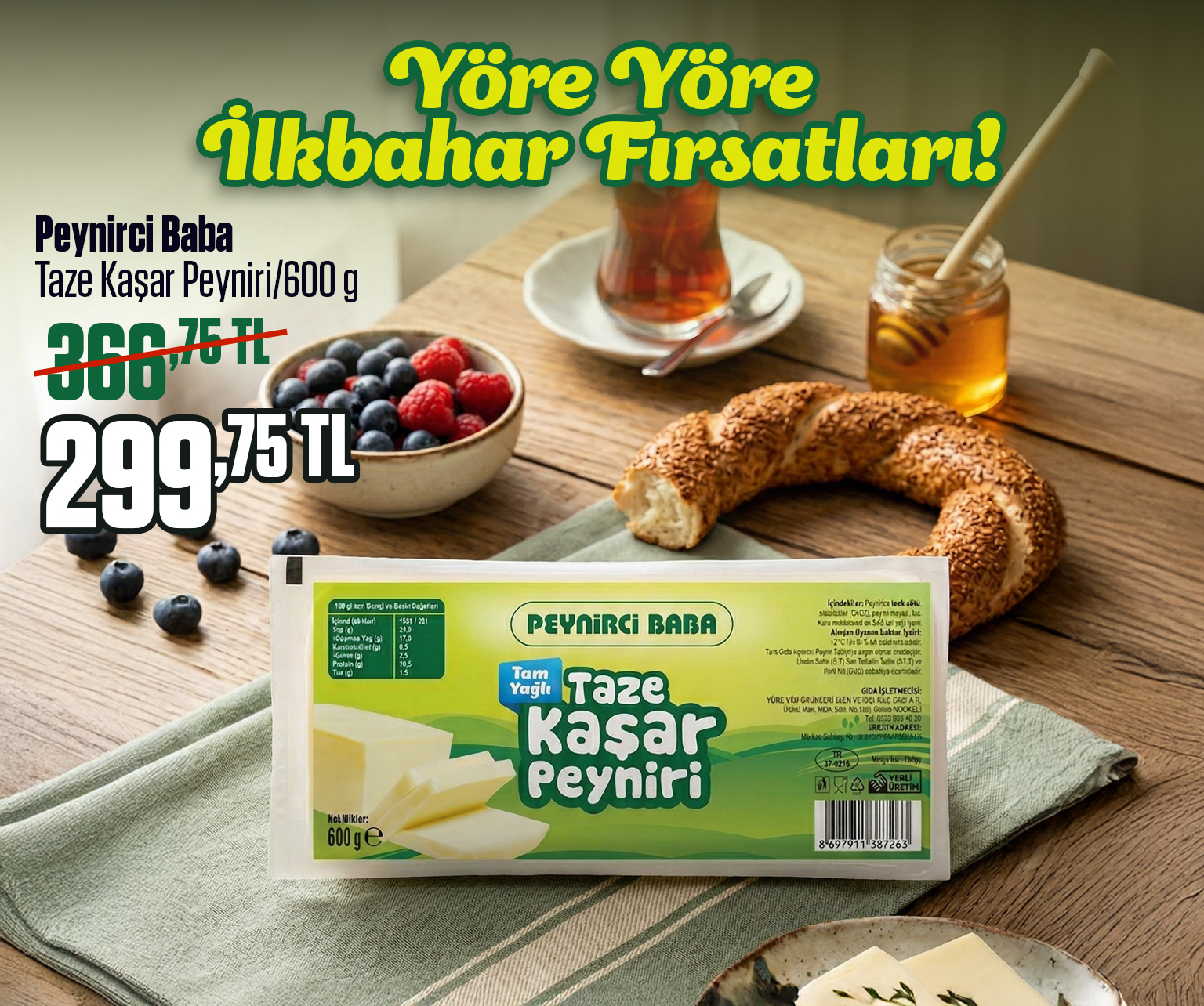 Peynirci Baba Kaşar Peyniri Kampanyası